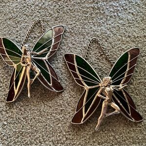 Fairy Stained Glass Suncatchers Widest Points 5” by 5” gorgeous